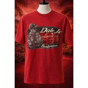 Vintage Dale Earnhardt Jr Budweiser Graphic Chase Authentics Shirt L
